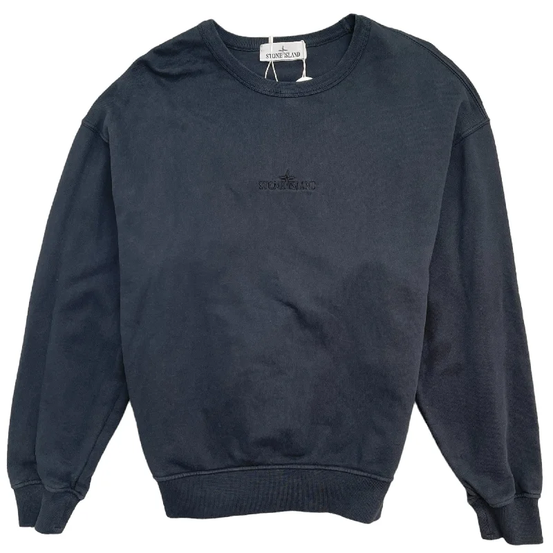 Weekend Specials to Grab Men's Applique Logo Sweatshirt Navy Size S