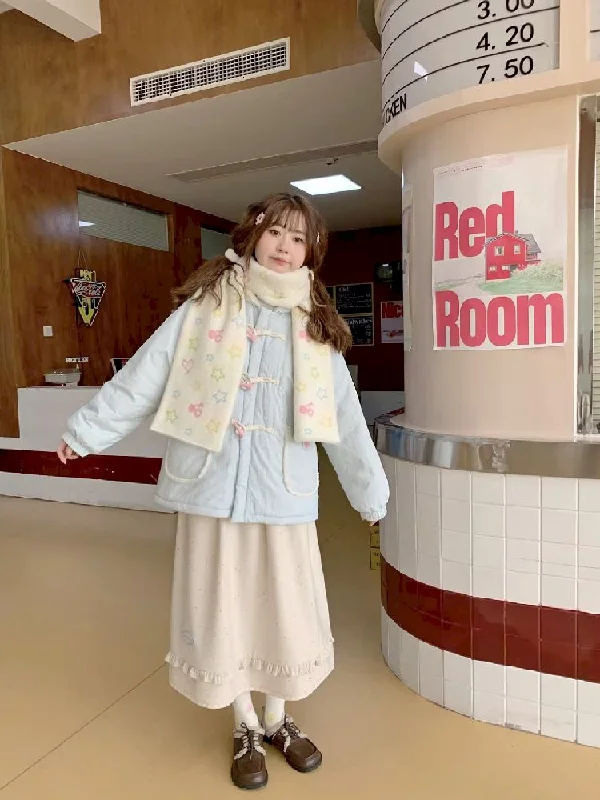 Mega Sale Dot Tweed Peplum A-line Skirt【s0000005253】