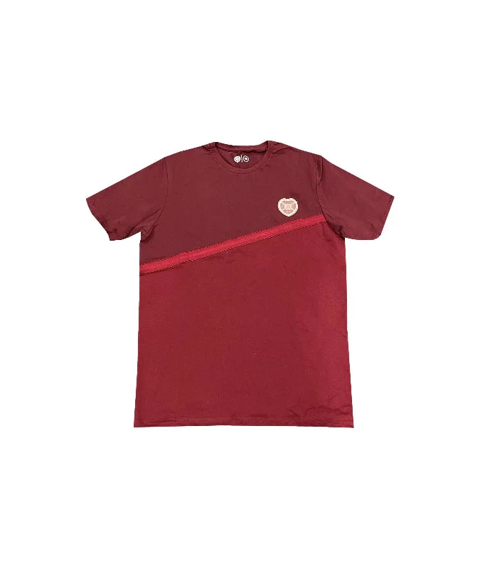 Early Bird Maroon Diagonal T-Shirt