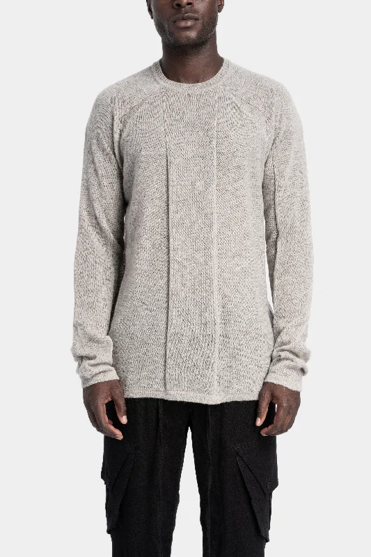 Seasonal Clearance Crewneck knit sweater, Plaster