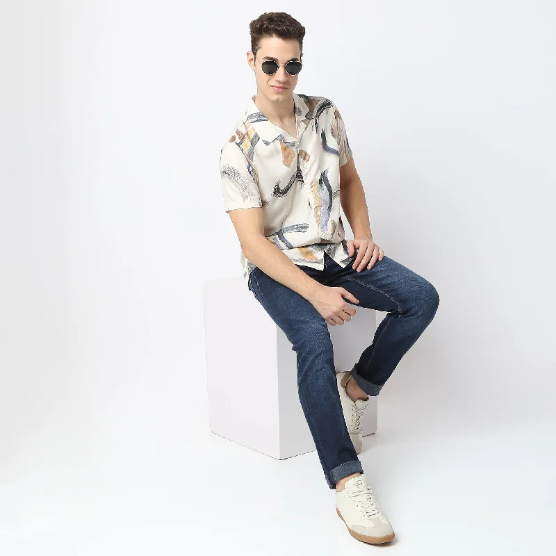 Bargain Blast Retreat™ Shirts - Printed Pattern Rich Fabric - Trendy Cuban Collar - Regular Fit Shirt Bargain Blast Retreat™ Shirts - Printed Pattern Rich Fabric - Trendy Cuban Collar - Regular Fit Shirt
