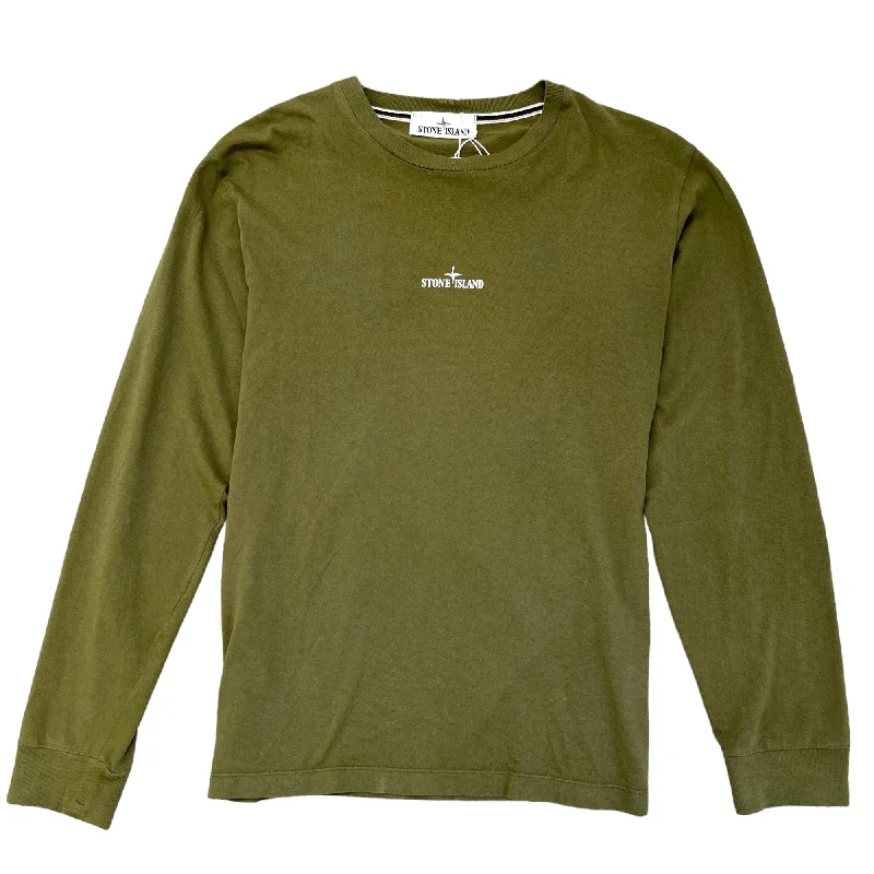 Price Rollback Men's Logo Long Sleeve T-Shirt Khaki Size S