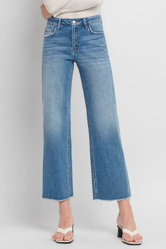 Weekend Offers That Excite High Rise Ankle Slim Wide Jeans