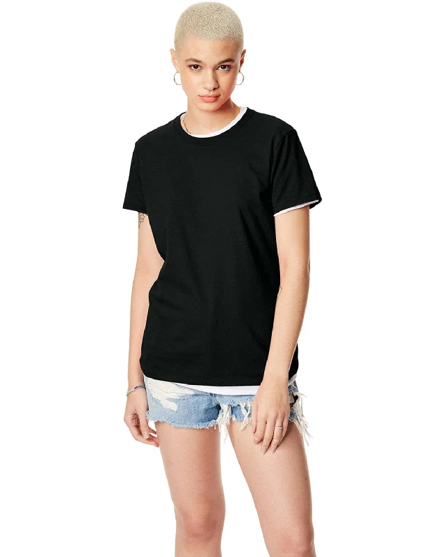 Super Deal Hanes Ladies Classic Fit Tee | Black
