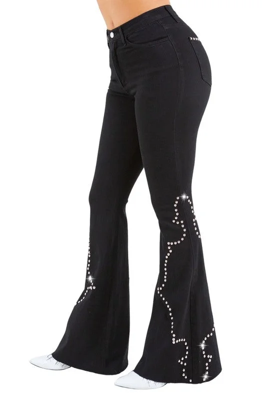 The Best Prices Santa Fe Bell Bottom Jean in Black