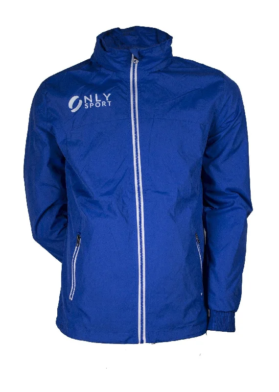Seasonal Clearance SPRAY JACKET WITH WHITE ZIP TRIM - ROYAL BLUE