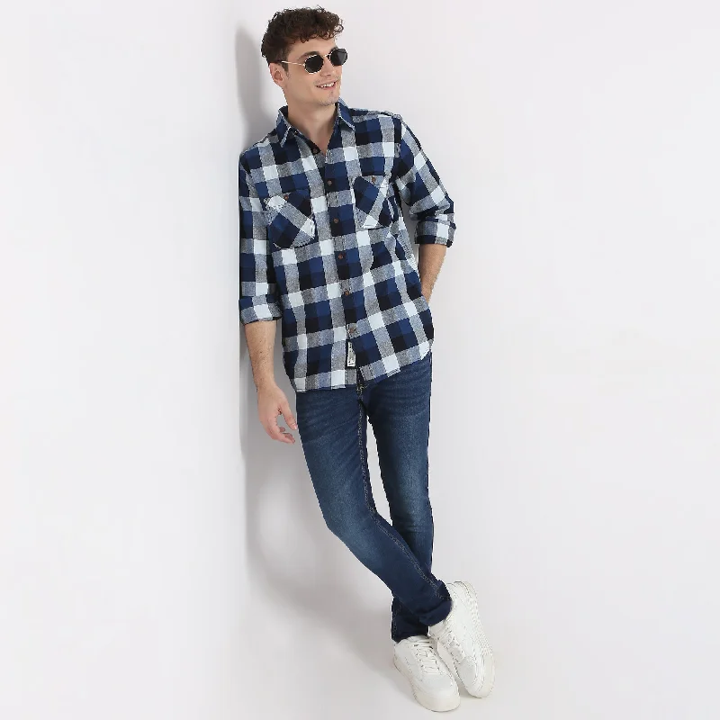 While Supplies Last Cruiser™ Shirt - Modern Indigo Checkered Regular Fit