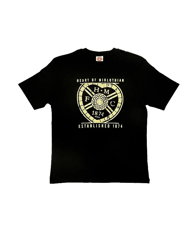 Midnight Sale Black T-Shirt With Gold Crest