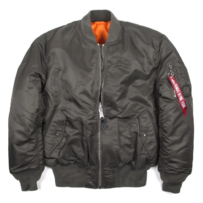 Stock Up and Save Alpha Industries MA-1 Bomber Flight Jacket Rep Grey