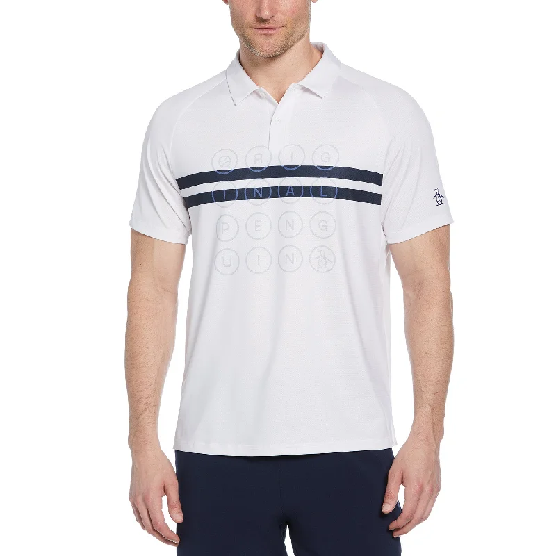 Sale Event Colour Block Logo Performance Tennis Polo Shirt In Bright White