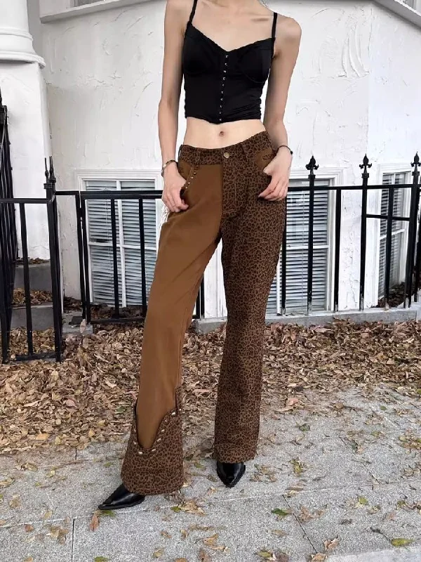 Extra Savings Color Clash Micro Slim Wide Leg Pants【s0000006680】