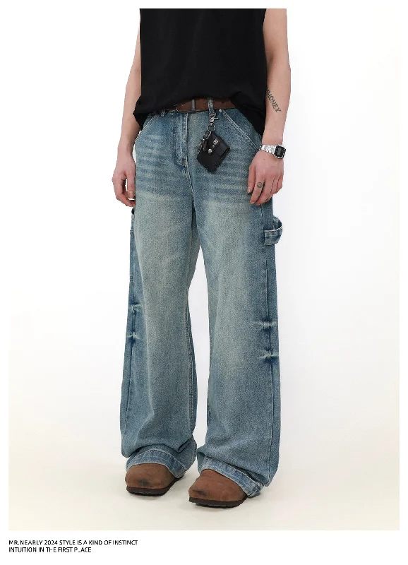 Weekend Offers That Please Classic Wash & Whisker Wide Jeans