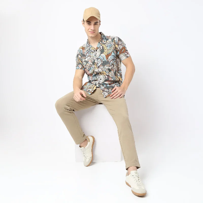 Closeout Retreat™ Shirts - Printed Pattern Rich Fabric - Trendy Cuban Collar - Regular Fit Shirt Closeout Retreat™ Shirts - Printed Pattern Rich Fabric - Trendy Cuban Collar - Regular Fit Shirt