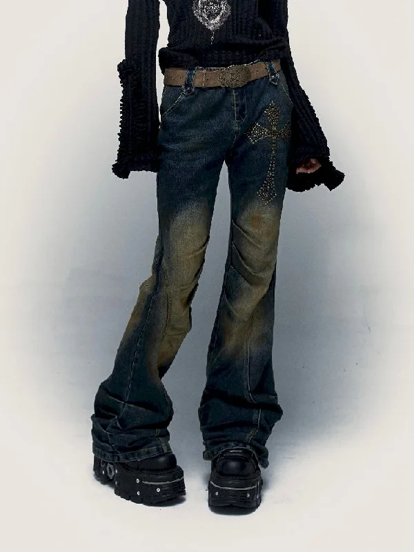 Weekend Specials to Snag Stretch Washed and Aged Jeans【s0000005976】