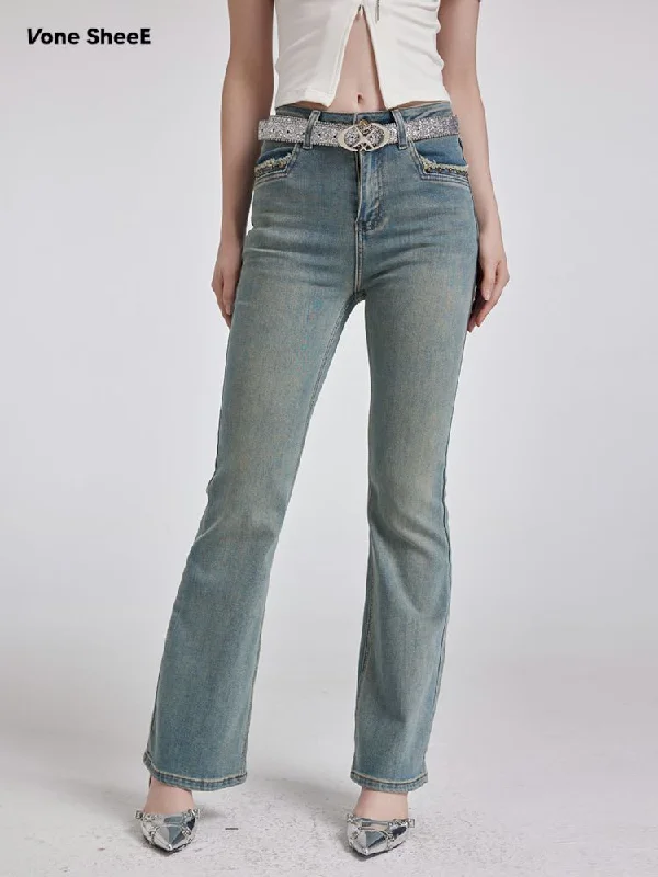 Big Savings High Street blue ladies skinny jeans【s0000007177】