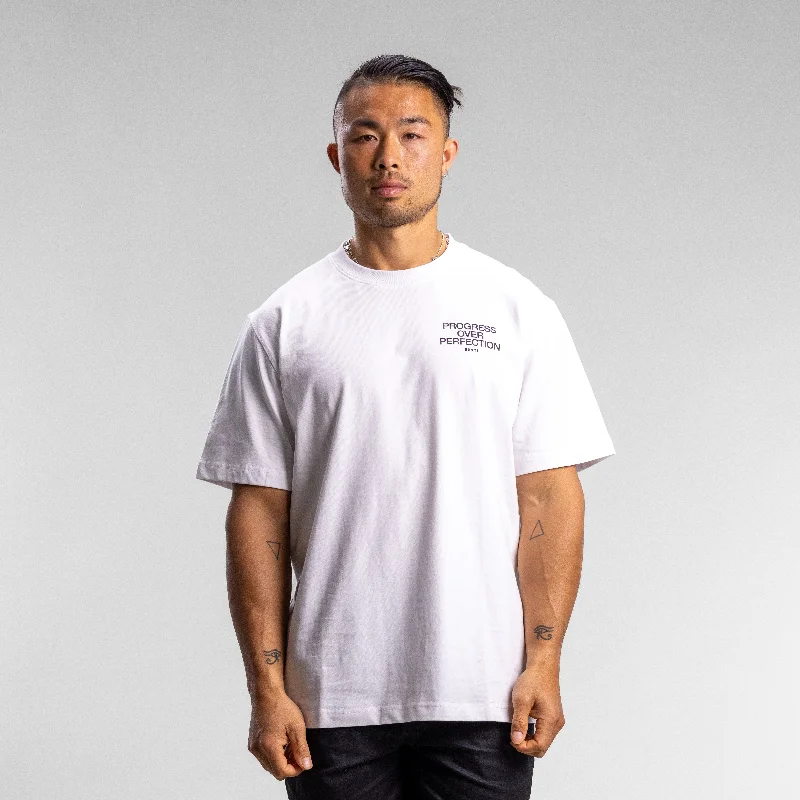 Low Price Progress Block Tee Unisex WHITE