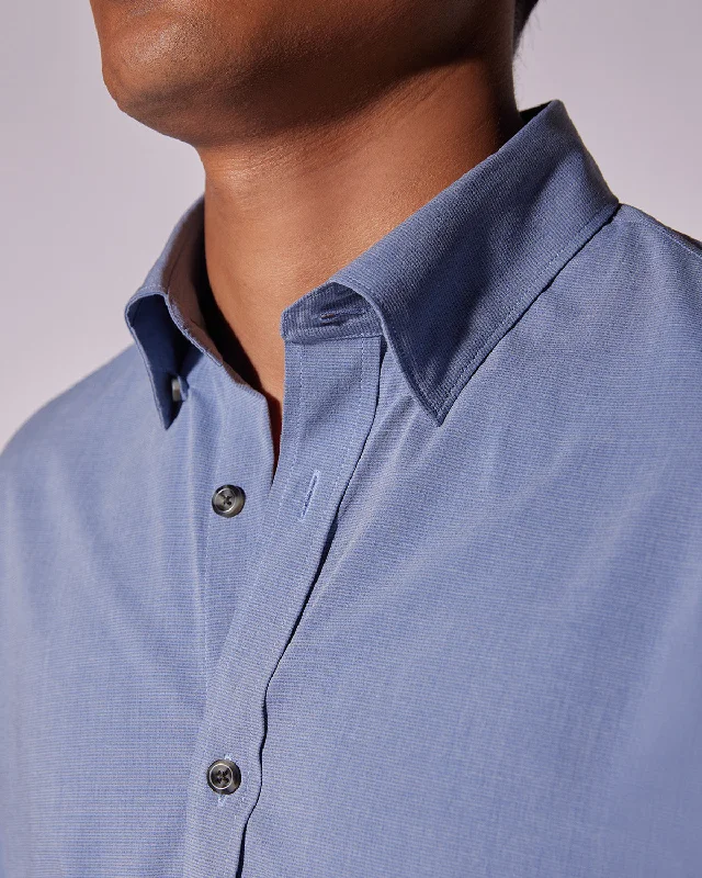 Act Fast Wrinkle-Free Bamboo-Blend Dobby Shirt - Grey