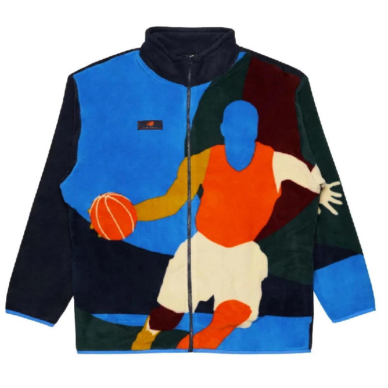 Can't Miss New Balance - Men's Hoops Abstract Polar Fleece Jacket (MJ23584 ECL)