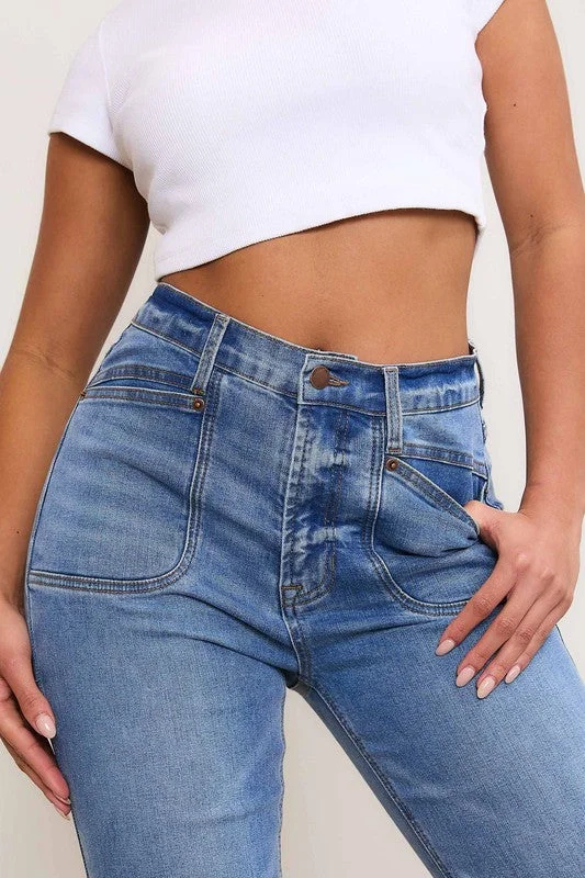 Can't Miss Square Pocket Bootcut Jeans