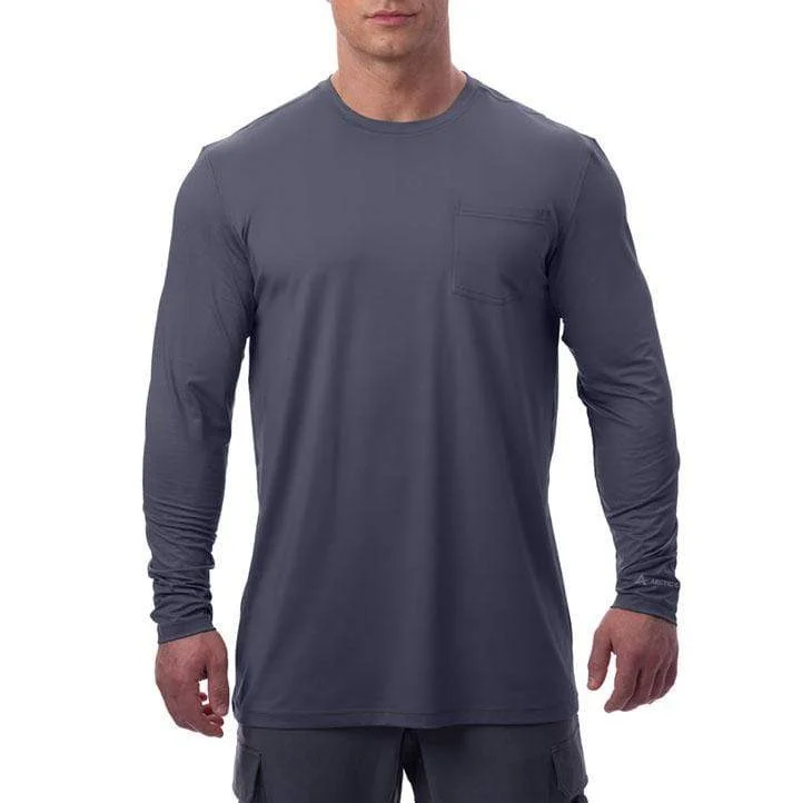 Weekend Discounts to Grab Men's Cooling Pocket Workwear Long Sleeve T-Shirt