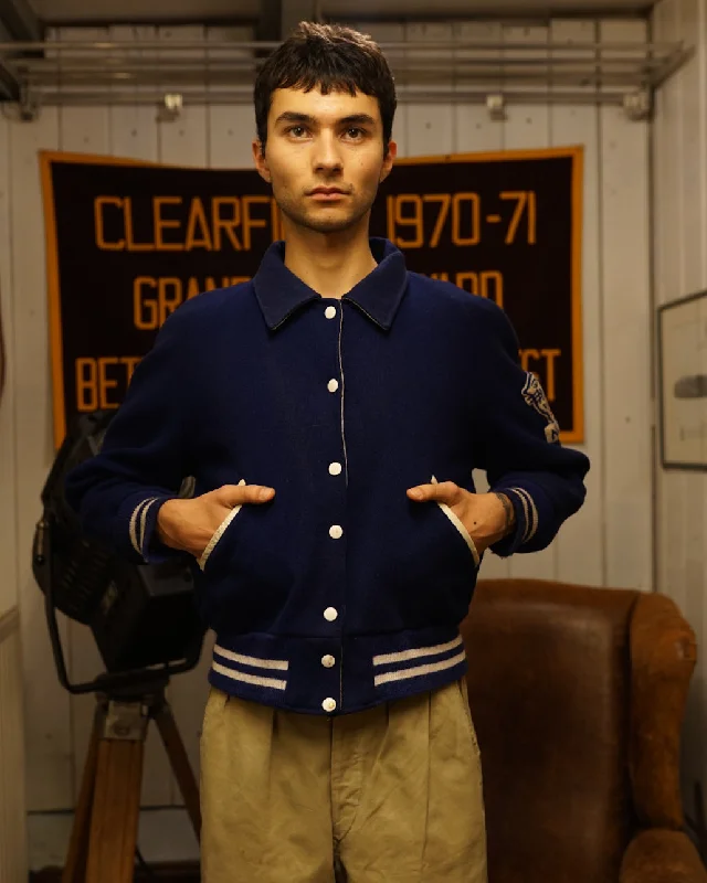 Bonus Offer NLR Blue Varsity Jacket (S)