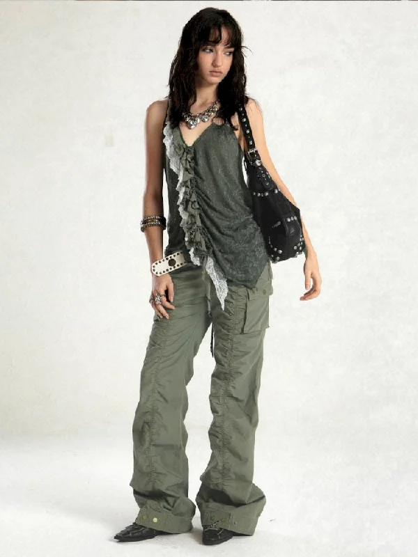 Weekend Savings Spectacle Micro PLEAT LOW WORK TROUSERS [S0000008482]
