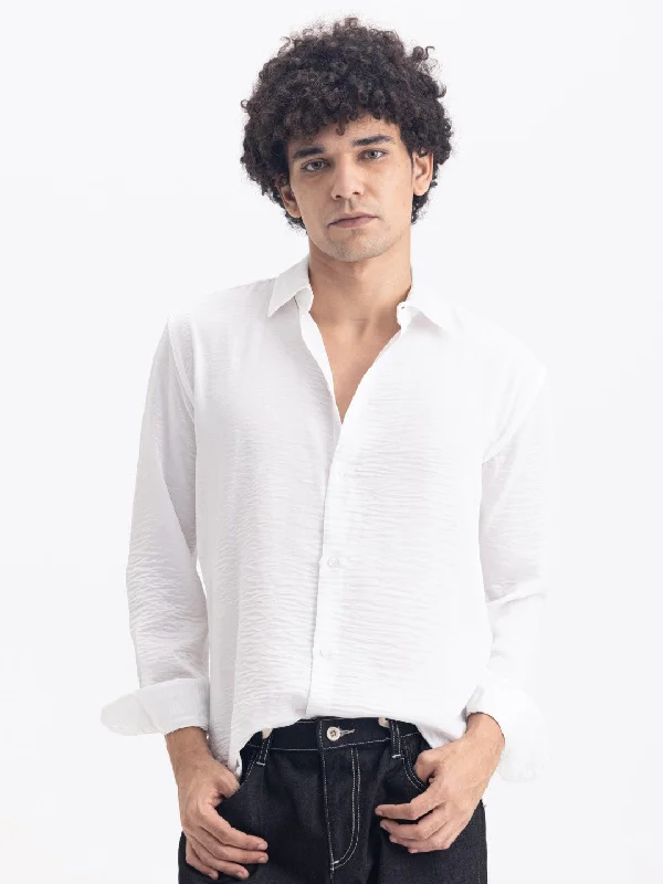 Weekend Bargains to Snag White Plain Casual Shirt