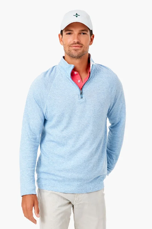 Reduced Rates Light Blue Heather Cloud Quarter Zip