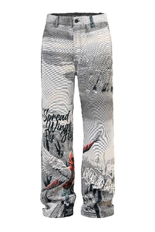 Weekend Offers That Impress Men's Street Angel Tapestry Jacquard Pants