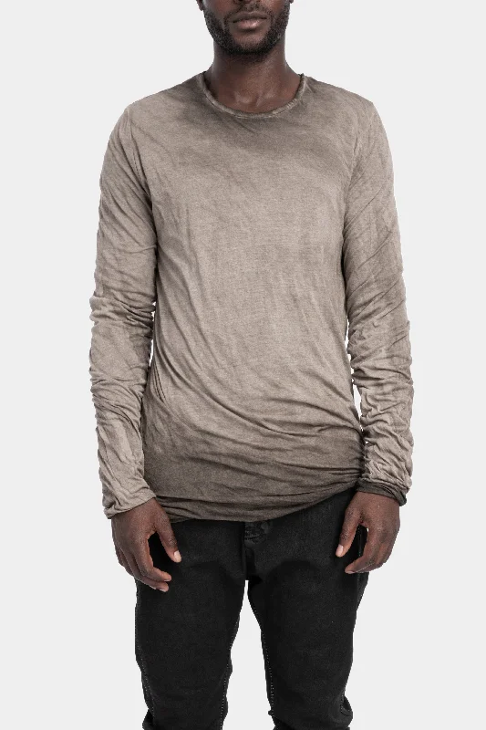 Weekend Discounts to Love Double layer lightweight cotton ls tee, Dust resin