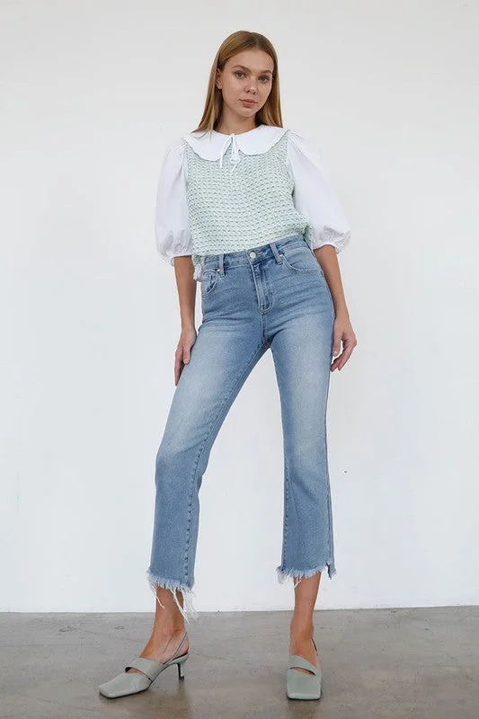 The Best Deal High Rise Crop Boot Cut Jeans