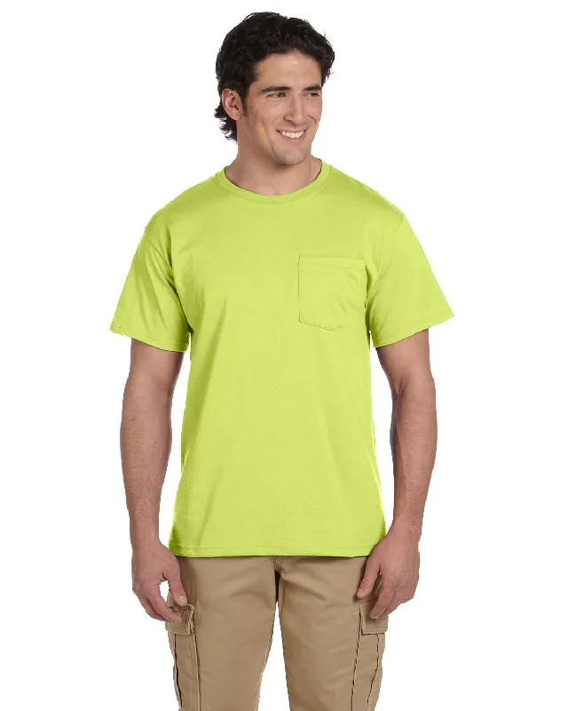 Closeout Deal Jerzees 50/50 Pocket T-Shirt | Safety Green