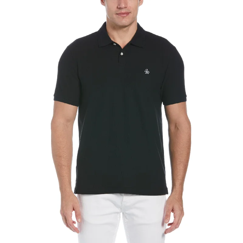 Massive Deal Daddy Organic Cotton Polo Shirt In True Black