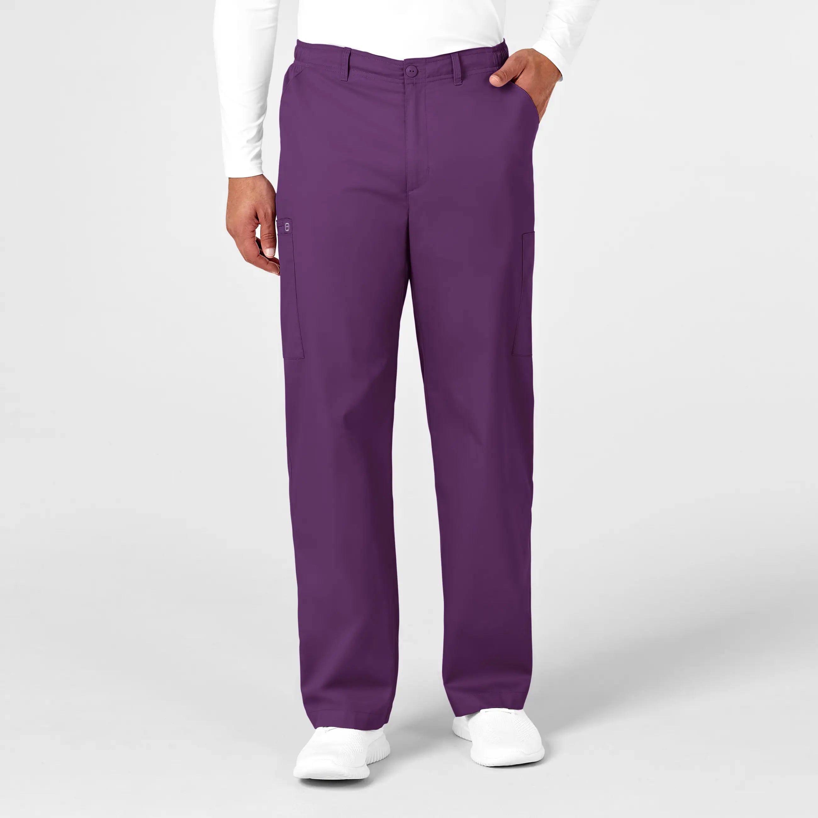 Savings Galore Wink Men's WonderWORK Cargo Scrub Pant - Eggplant