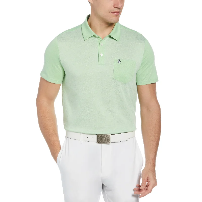 Hot Buy Original Colour Block Golf Polo In Green Ash