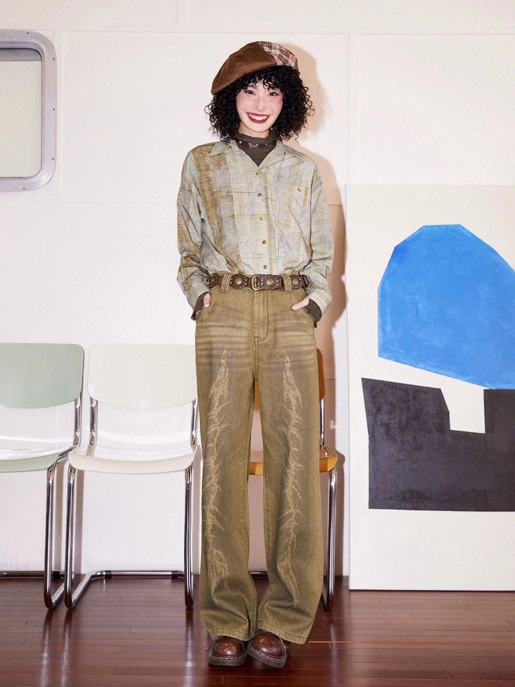 Low Prices Retro loose straight pants【s0000005541】
