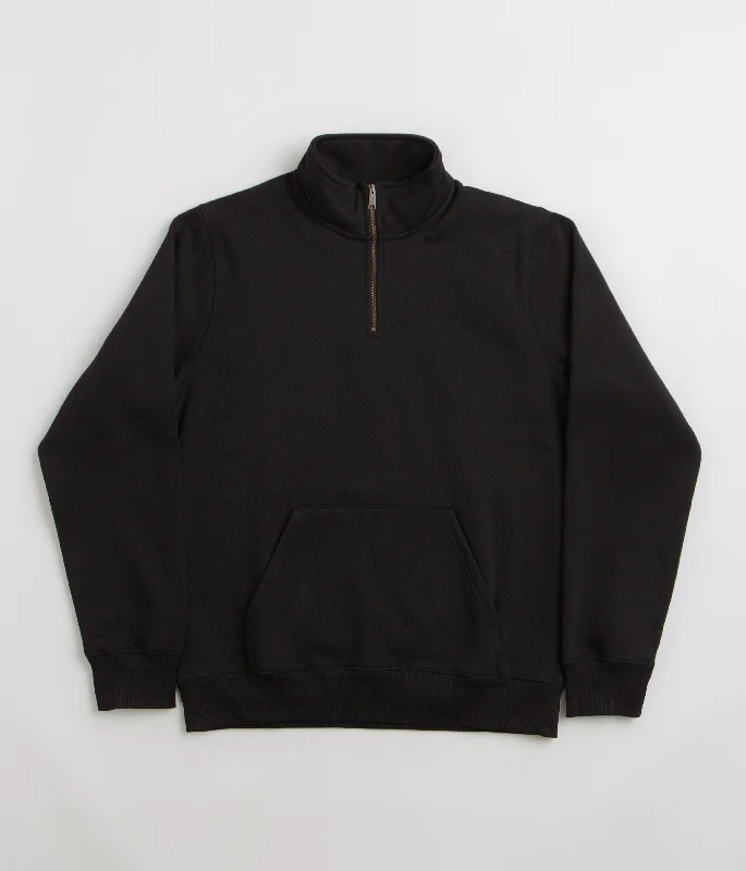 Weekend Wonders Await! Carhartt Chase Zip Neck Sweatshirt - Black / Gold