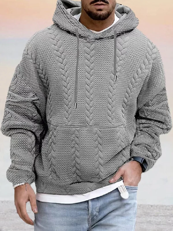 Pay Less Textural Loose Fit Hoodie