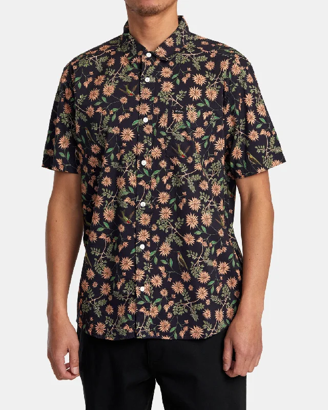 Midnight Sale Morning Glory Short Sleeve Shirt - Garage Blue