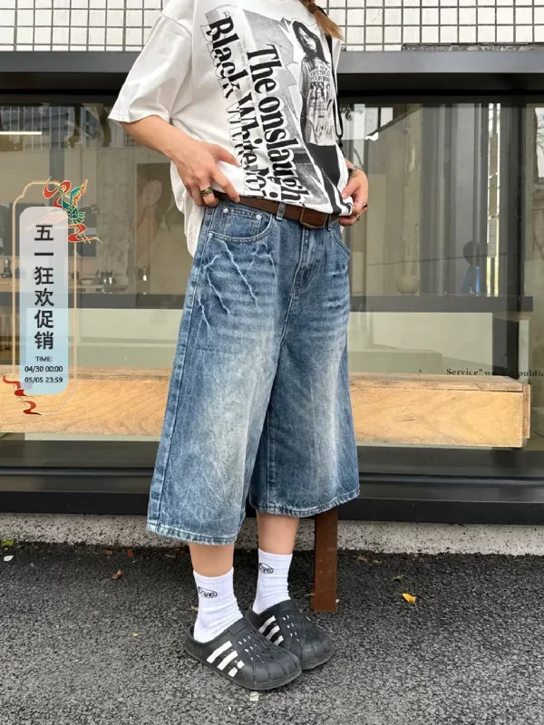Hurry In Grunge Whiskers Denim Shorts