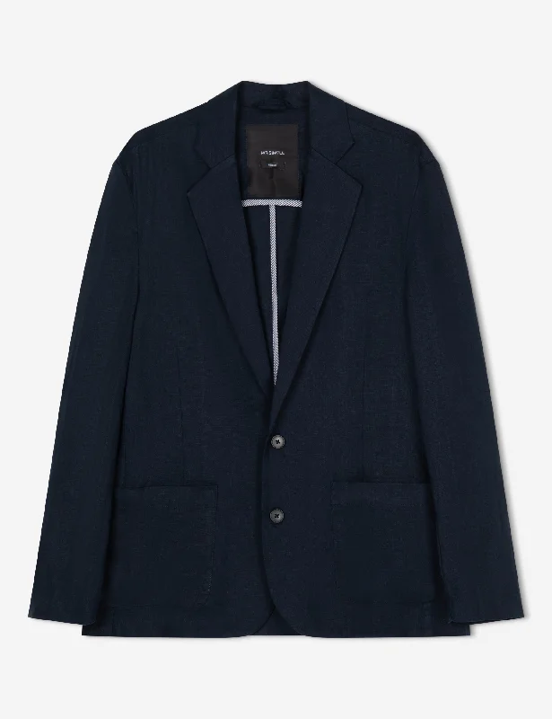 Holiday Sale Gatsby Linen Blazer - Navy