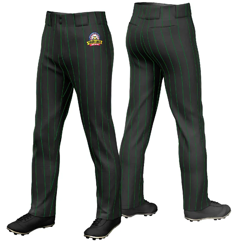 Weekend Savings Spectacle Custom Black Kelly Green Pinstripe Fit Stretch Practice Loose-fit Baseball Pants Weekend Savings Spectacle Custom Black Kelly Green Pinstripe Fit Stretch Practice Loose-fit Baseball Pants
