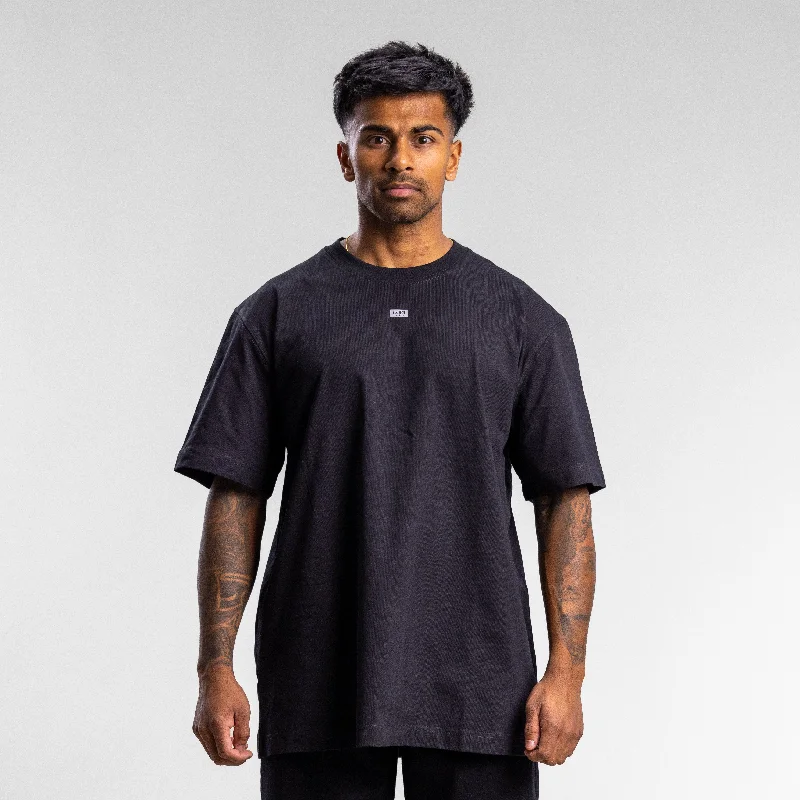 Price Drop Capsize Box Block Tee Unisex BLACK