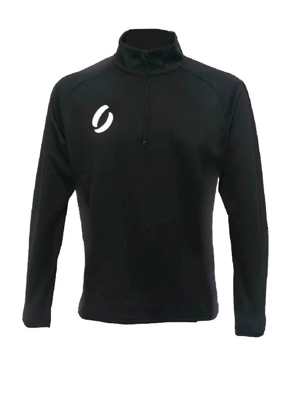 YEAR-End Clearance 1/4 ZIP TRAINING TOP - BLACK