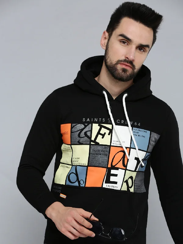 Super Deal Men Black Solid Sweatshirt