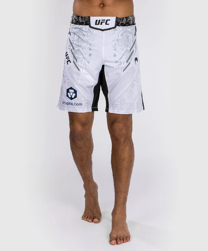 Half Price UFC Adrenaline by Venum Authentic Fight Night Men's Fight Short - Long Fit - White Half Price UFC Adrenaline by Venum Authentic Fight Night Men's Fight Short - Long Fit - White