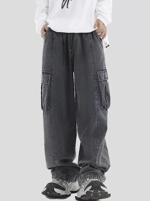 Mega Sale Cargo Style Washed Jeans
