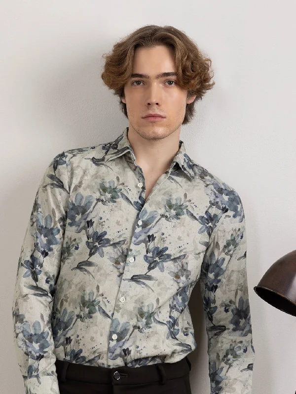 Weekend Deals That Spark Green Floral Print Shirt