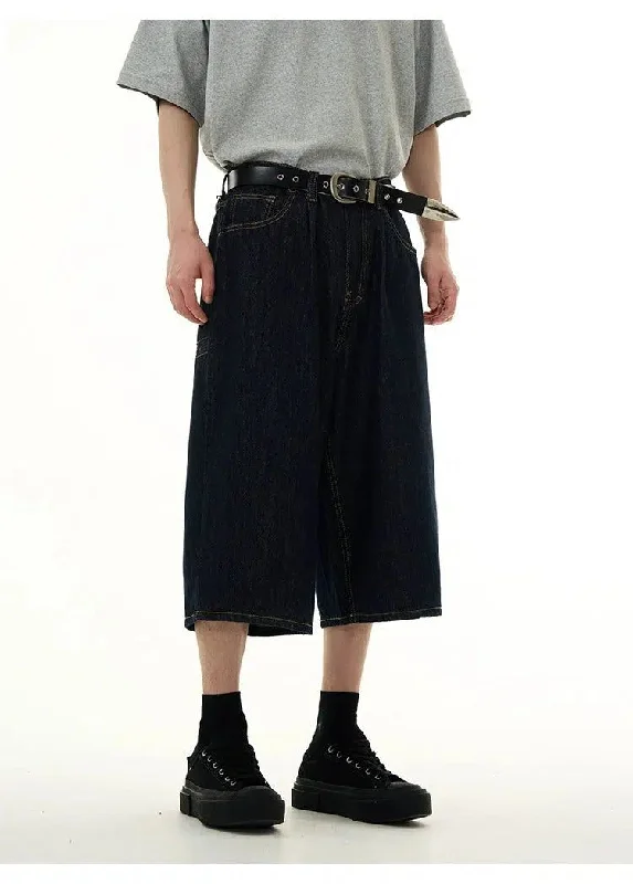 Super Bargain Casual Wide Leg Denim Shorts