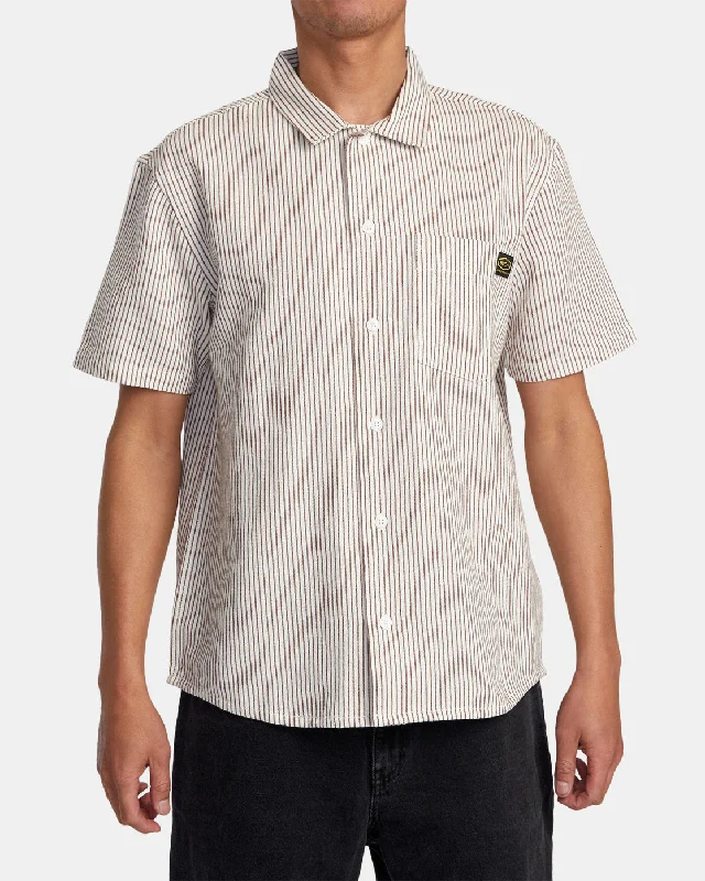 Instant Savings Dayshift Stripe II Short Sleeve Shirt - Natural